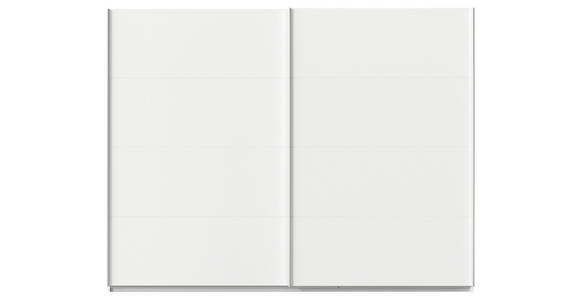 SCHWEBETÜRENSCHRANK  in Weiß  - Alufarben/Weiß, KONVENTIONELL, Holzwerkstoff/Metall (271/210/62cm) - Xora