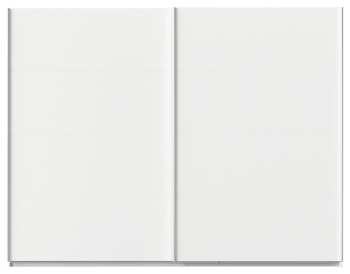 SCHWEBETÜRENSCHRANK  in Weiß  - Alufarben/Weiß, KONVENTIONELL, Holzwerkstoff/Metall (271/210/62cm) - Xora