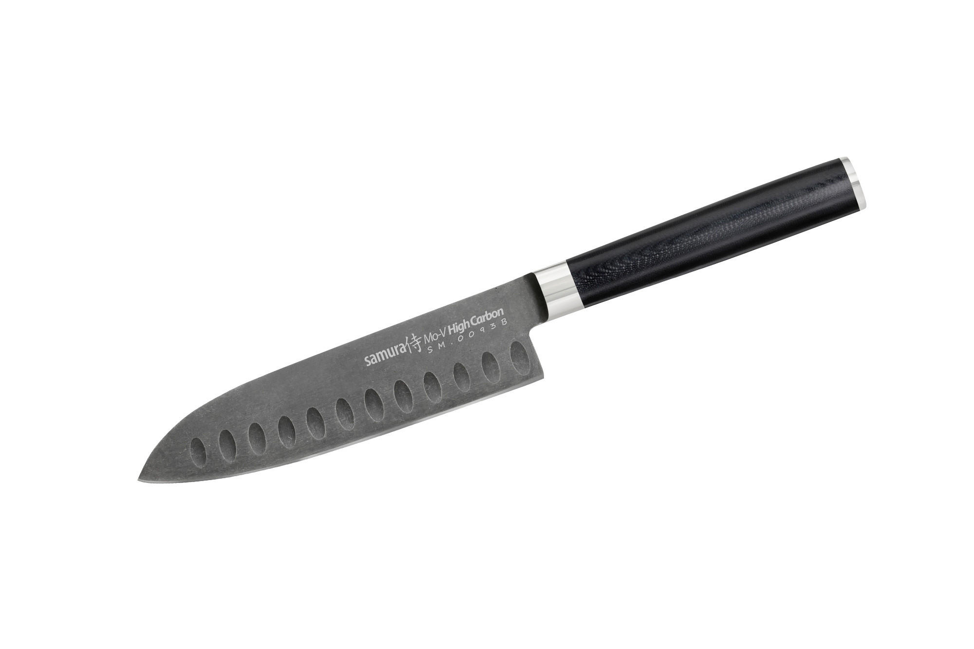 NOŽ SANTOKU  MO-V 25.5/3.6/1.8 cm            - črna, Basics, kovina/leseni material (25.5/3.6/1.8cm) - Samura