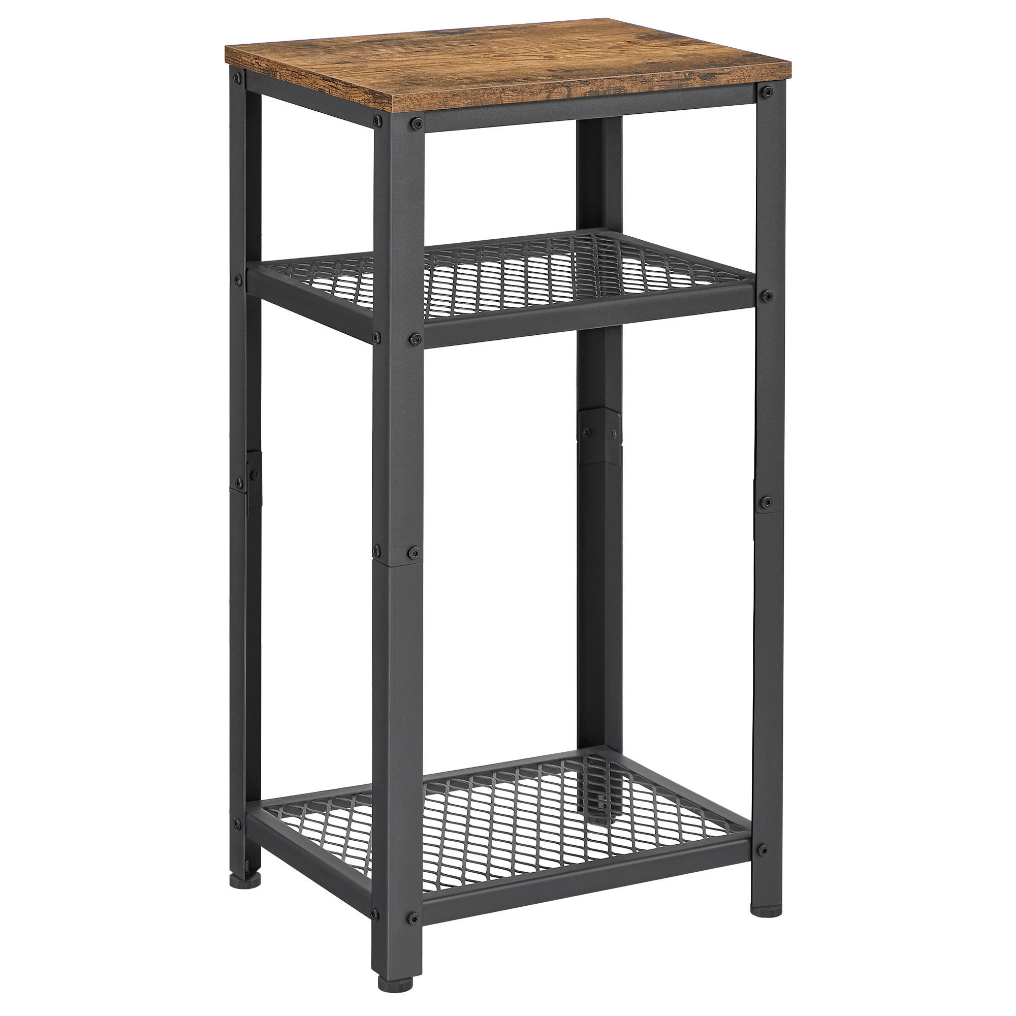 BEISTELLTISCH in Metall, Holzwerkstoff 40/30/75 cm  - Schwarz/Braun, Design, Holzwerkstoff/Metall (40/30/75cm) - Boxxx