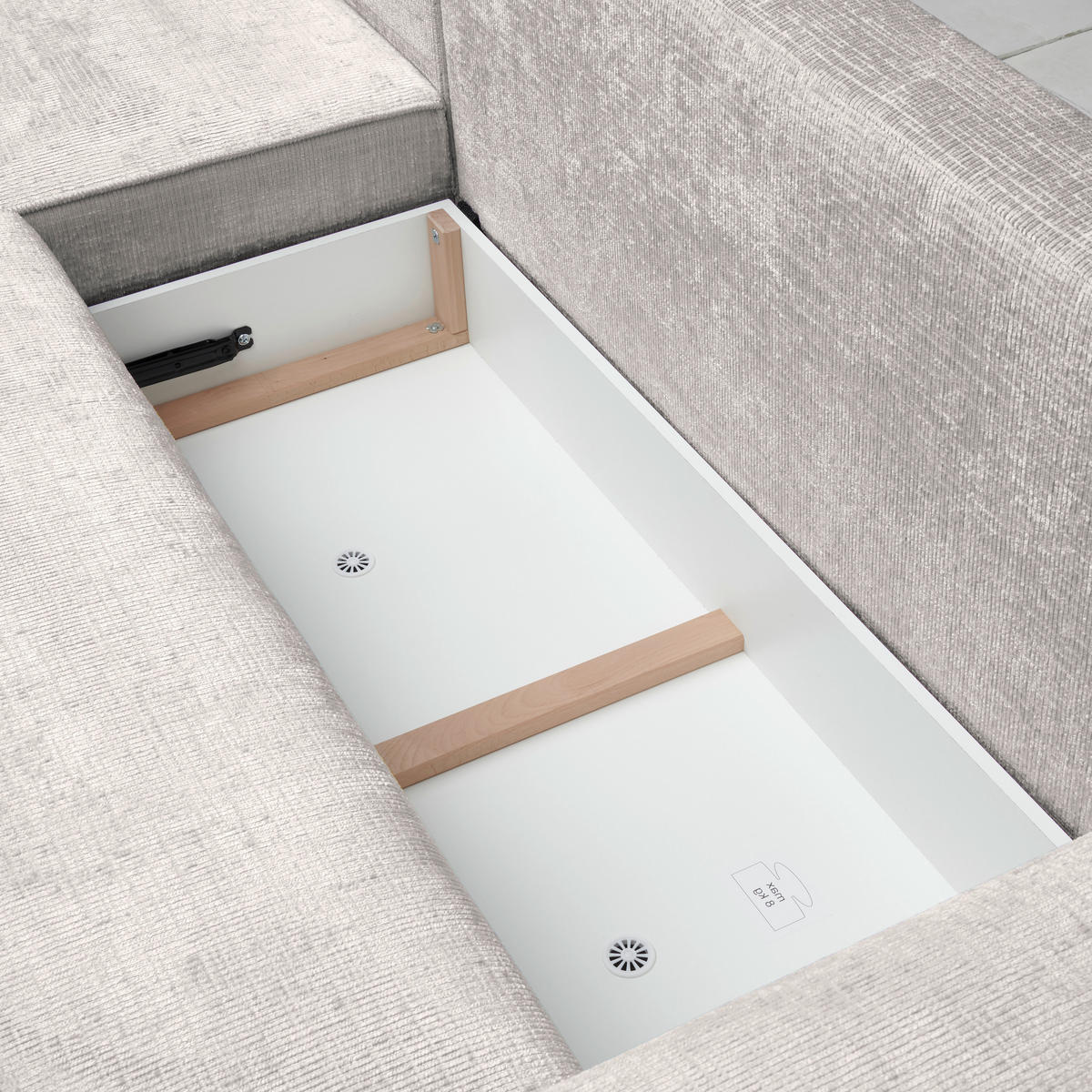 ECKSOFA in Plüsch Beige  - Beige/Blaugrau, Design, Kunststoff/Textil (152/288cm) - Xora