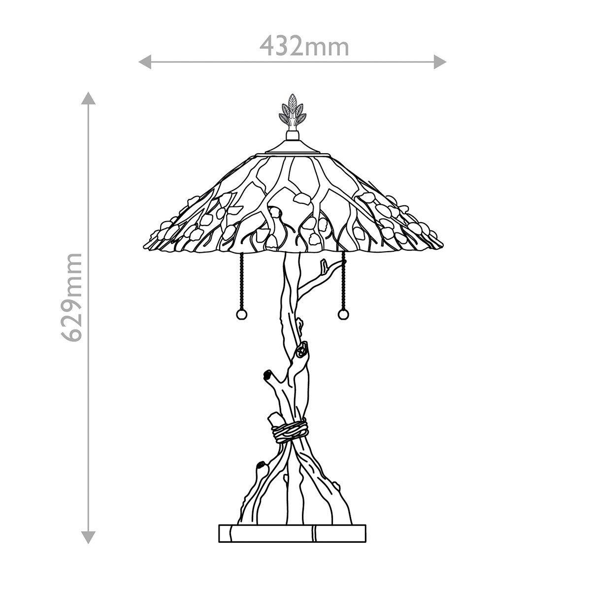 TISCHLEUCHTE - Dunkelbraun/Multicolor, Konventionell, Glas/Metall (62,9/43,2cm) - Elstead Lighting