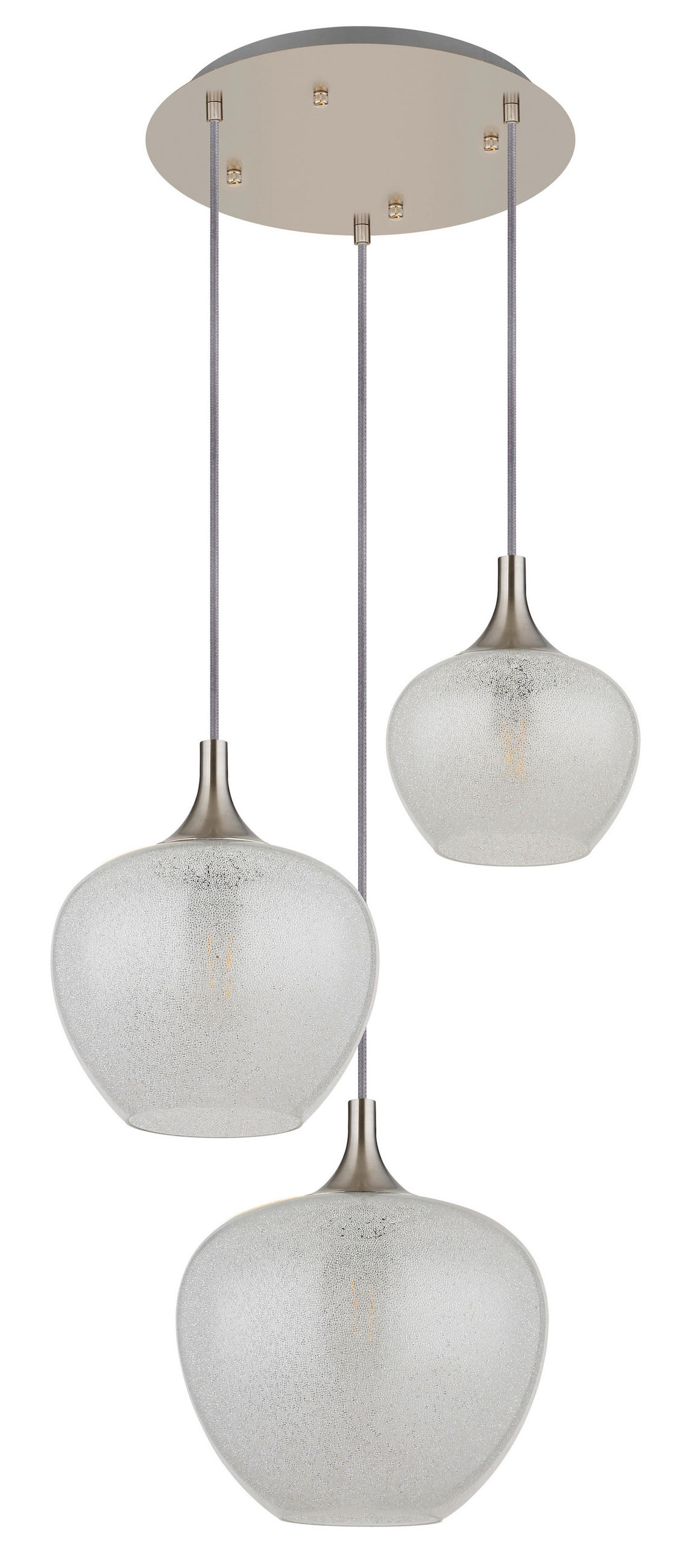 HÄNGELEUCHTE 49/120 cm   - Transparent/Nickelfarben, MODERN, Glas/Metall (49/120cm) - Novel