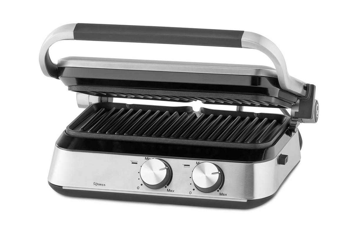 SANDWICHTOASTER - Silberfarben, Basics, Metall (28,5/16,5/34cm) - Trisa Electronics