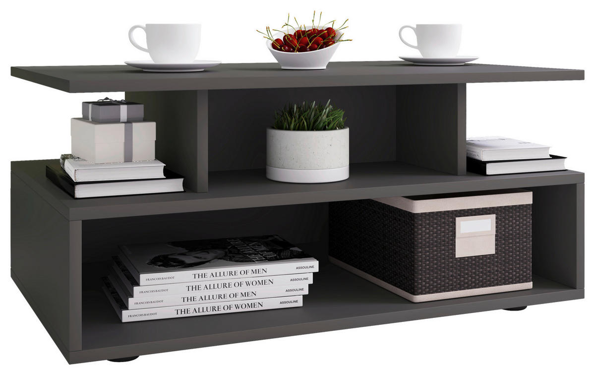 COUCHTISCH Holzwerkstoff 80/50/40 cm  - Anthrazit/Schwarz, Design, Holzwerkstoff/Kunststoff (80/50/40cm) - MID.YOU