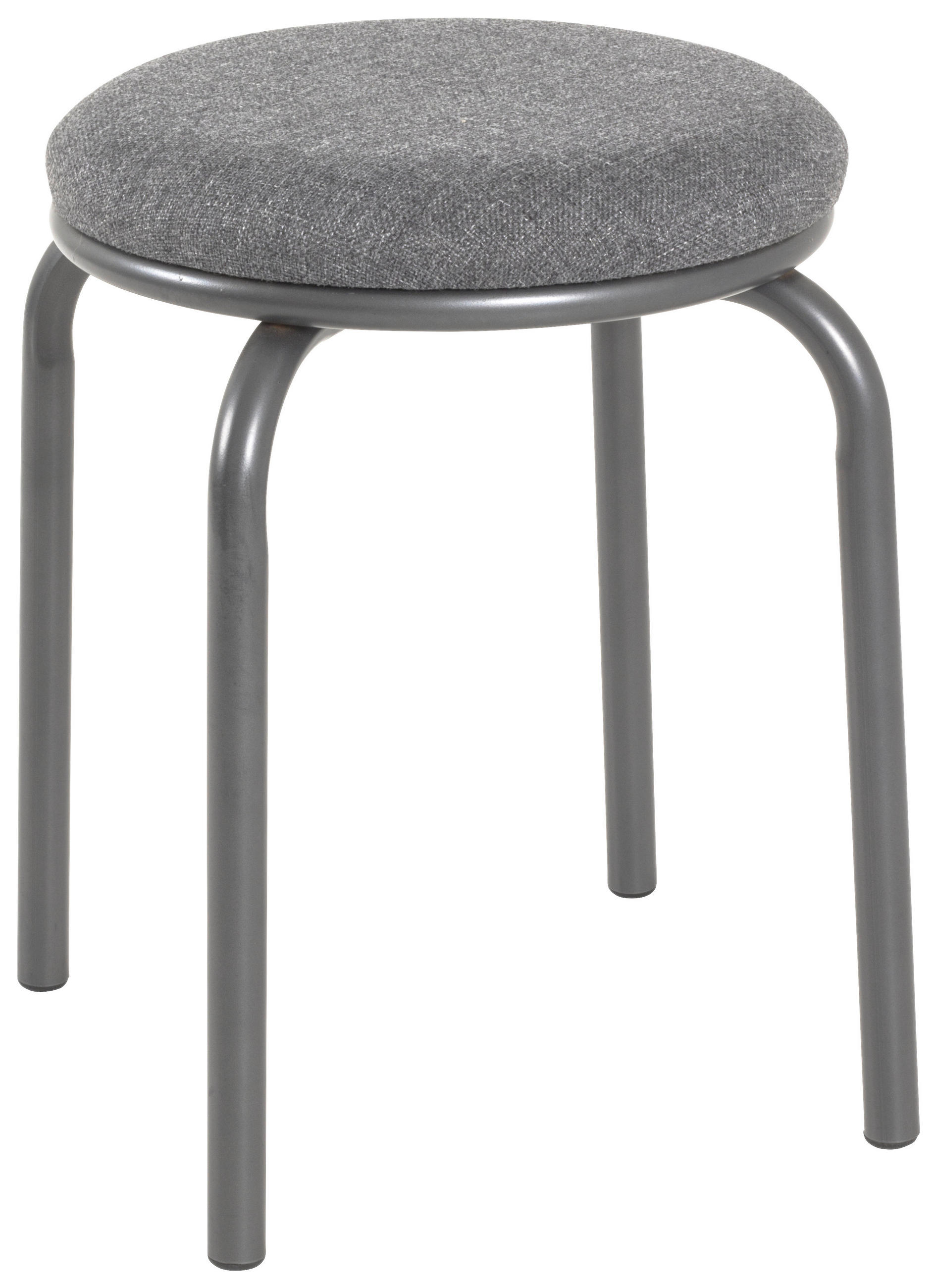 STAPELHOCKER in Metall, Textil Anthrazit, Grau  - Anthrazit/Grau, Textil/Metall (46/45/46cm) - Boxxx