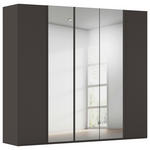 DREHTÜRENSCHRANK 251/223/61 cm,  in Graphitfarben, 5-türig  - Graphitfarben, Basics, Glas/Holzwerkstoff (251/223/61cm) - Novel