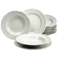 JEDÁLENSKÝ SERVIS, porcelán - biela, keramika - Creatable
