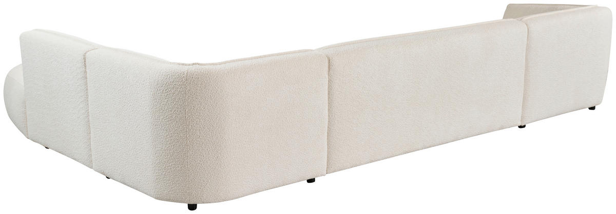 SOFFA i vit  - vit/svart, Design, textil/plast (250/73/354cm) - Pure Home Comfort