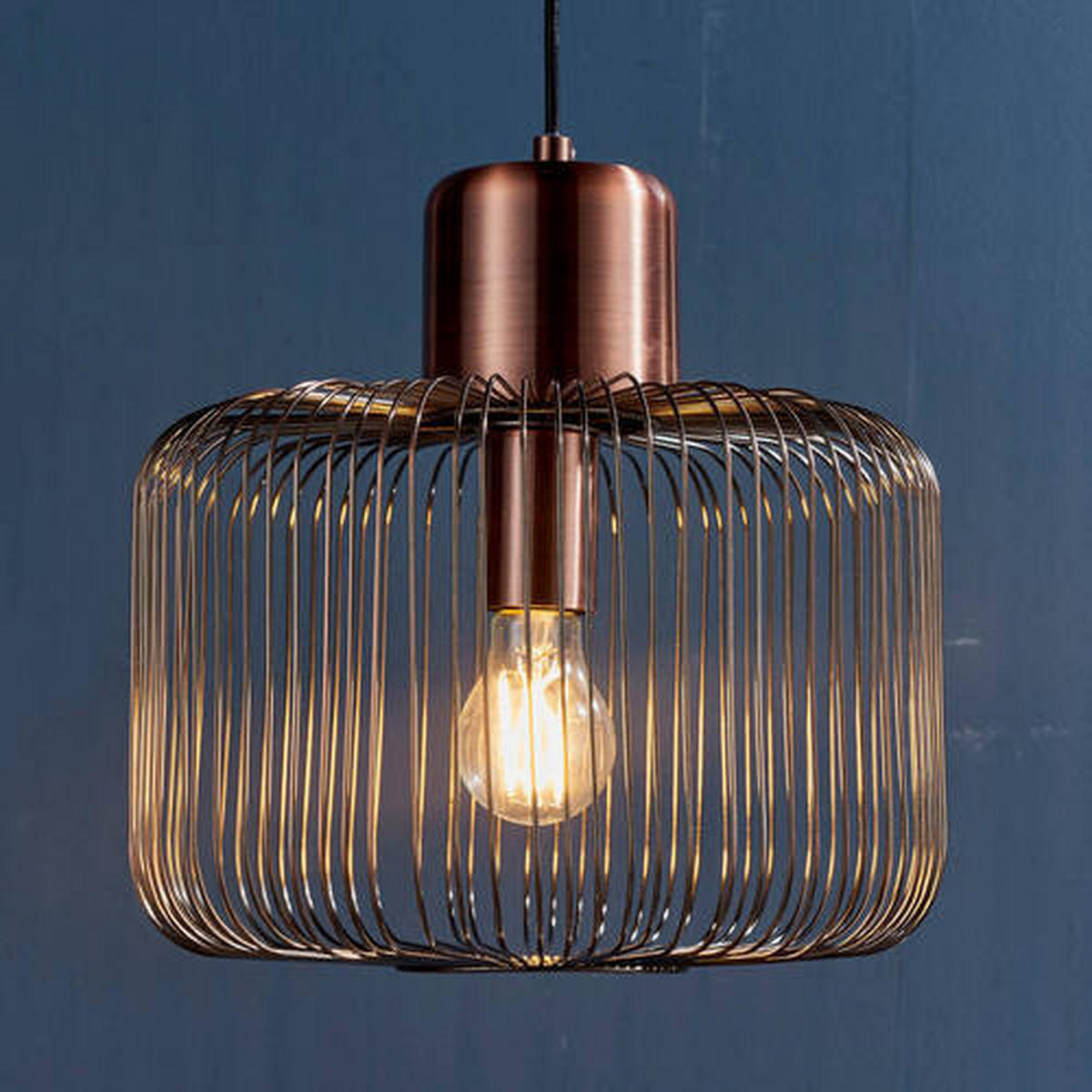 HÄNGELEUCHTE 30/130 cm  - Kupferfarben, Design, Metall (30/130cm) - ENDON