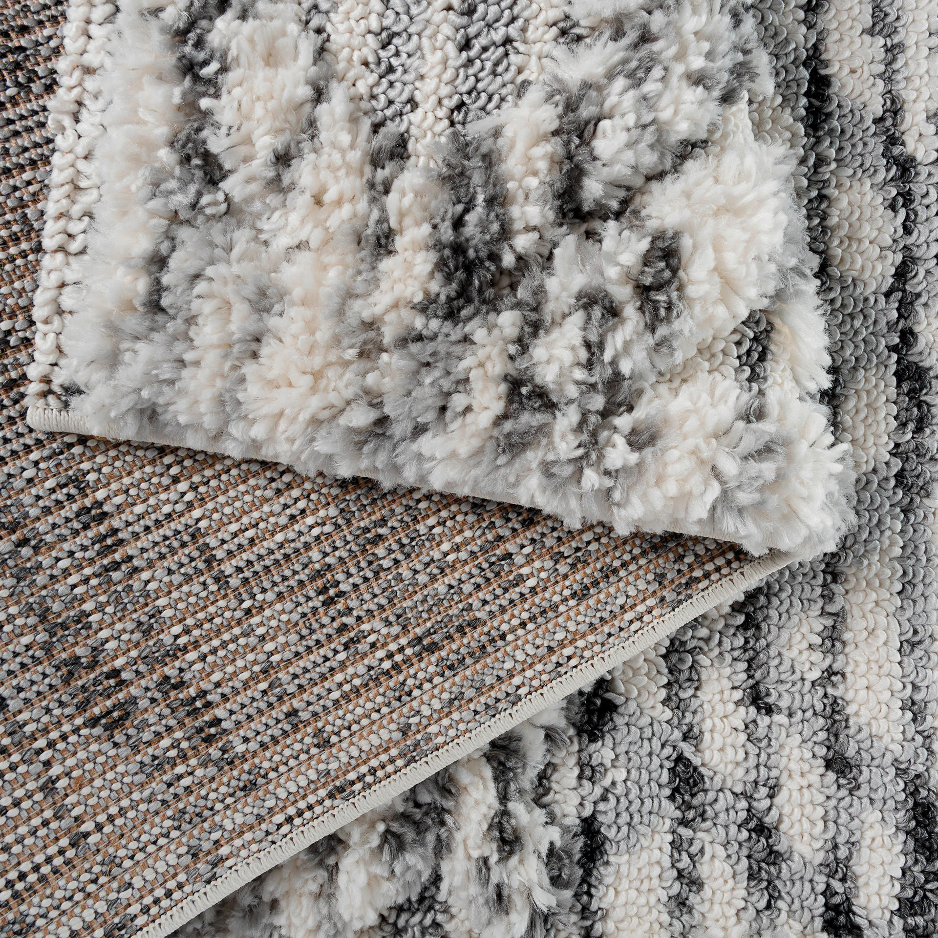 TKANÝ KOBEREC, 80/150 cm, šedá, béžová - šedá/béžová, Konvenční, textil (80/150cm)