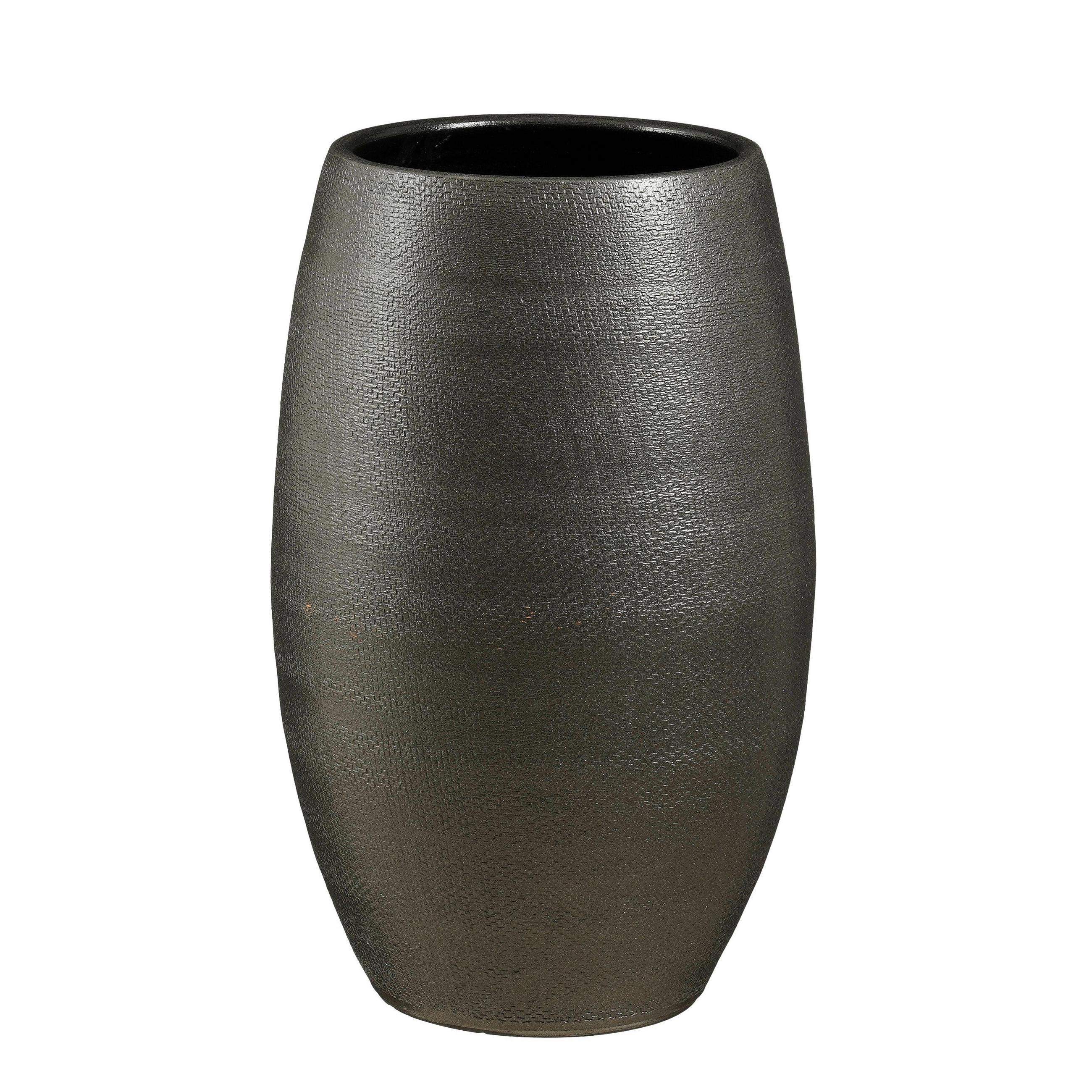 VIRÁGKASPÓ 31/50 cm  - antracit, Basics, kerámia (31/50cm)