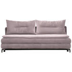 SCHLAFSOFA in Flachgewebe Rosa  - Schwarz/Rosa, MODERN, Textil/Metall (208/73/92/102cm) - Novel