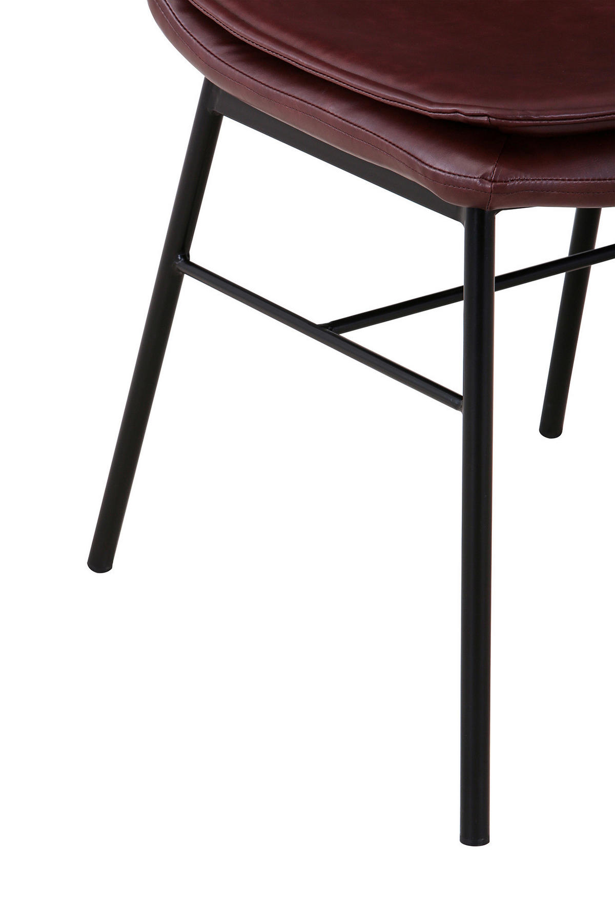 STUHL-SET 2 Stück  in Eisen  - Schwarz/Braun, Design, Kunststoff/Metall (46/84/60cm) - Kayoom
