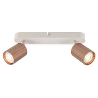 STRAHLER 28/8,5/8,5 cm   - Hellgrau/Cappuccino, Design, Kunststoff/Metall (28/8,5/8,5cm) - Briloner