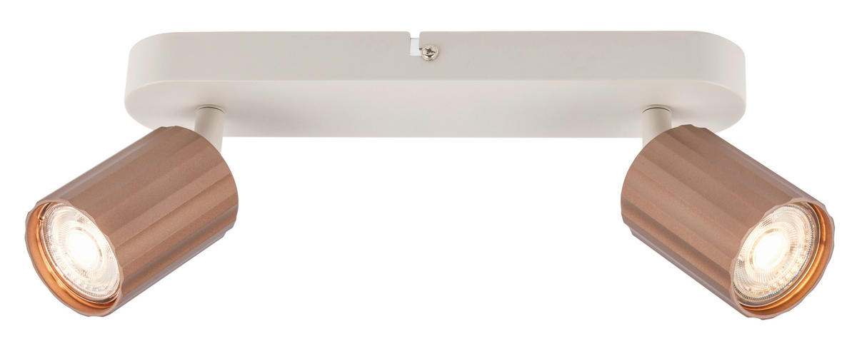 STRAHLER 28/8,5/8,5 cm   - Hellgrau/Cappuccino, Design, Kunststoff/Metall (28/8,5/8,5cm) - Briloner