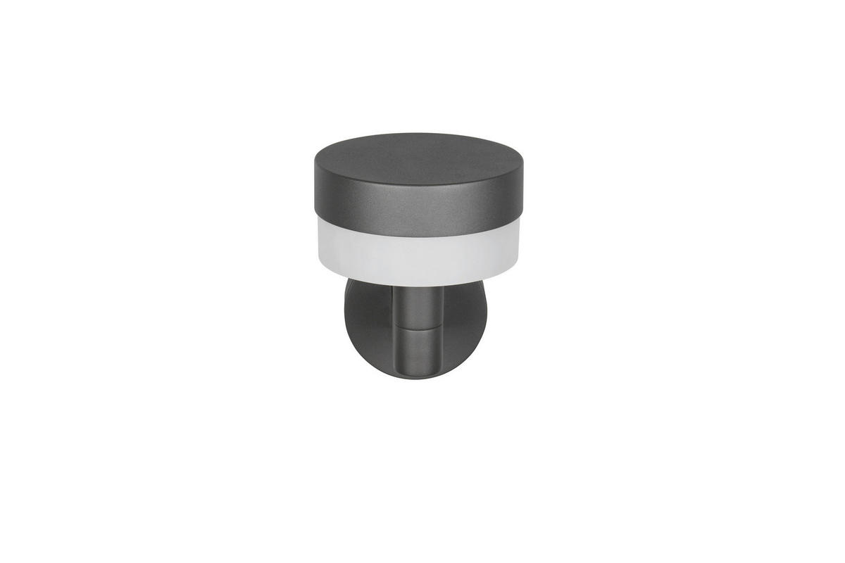 AUßENWANDLEUCHTE 16,5/22/22,5 cm   - Anthrazit/Weiß, Design, Kunststoff/Metall (16,5/22/22,5cm)
