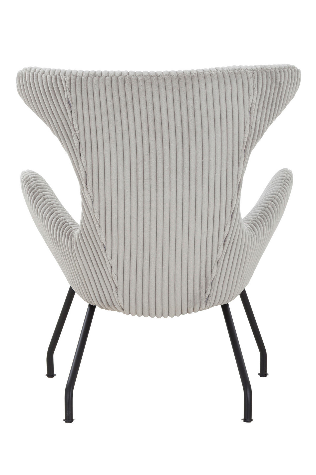RELAXSESSEL Cord    - Schwarz/Grau, MODERN, Textil/Metall (78/96/77cm) - Livetastic