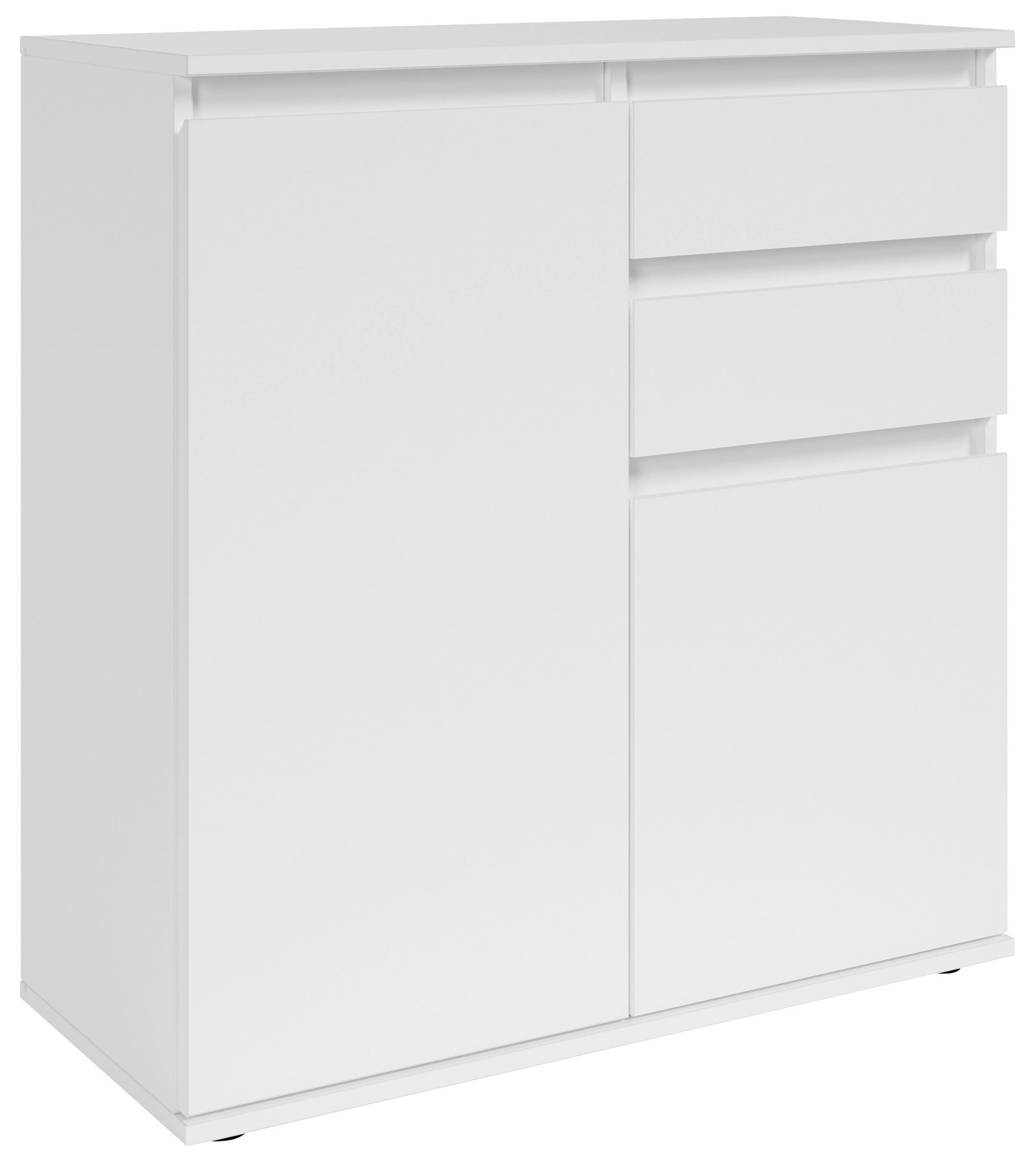 KOMMODE Brest  in 80/84/35 cm  - Weiß/Grau, Design, Holzwerkstoff/Kunststoff (80/84/35cm) - Boxxx