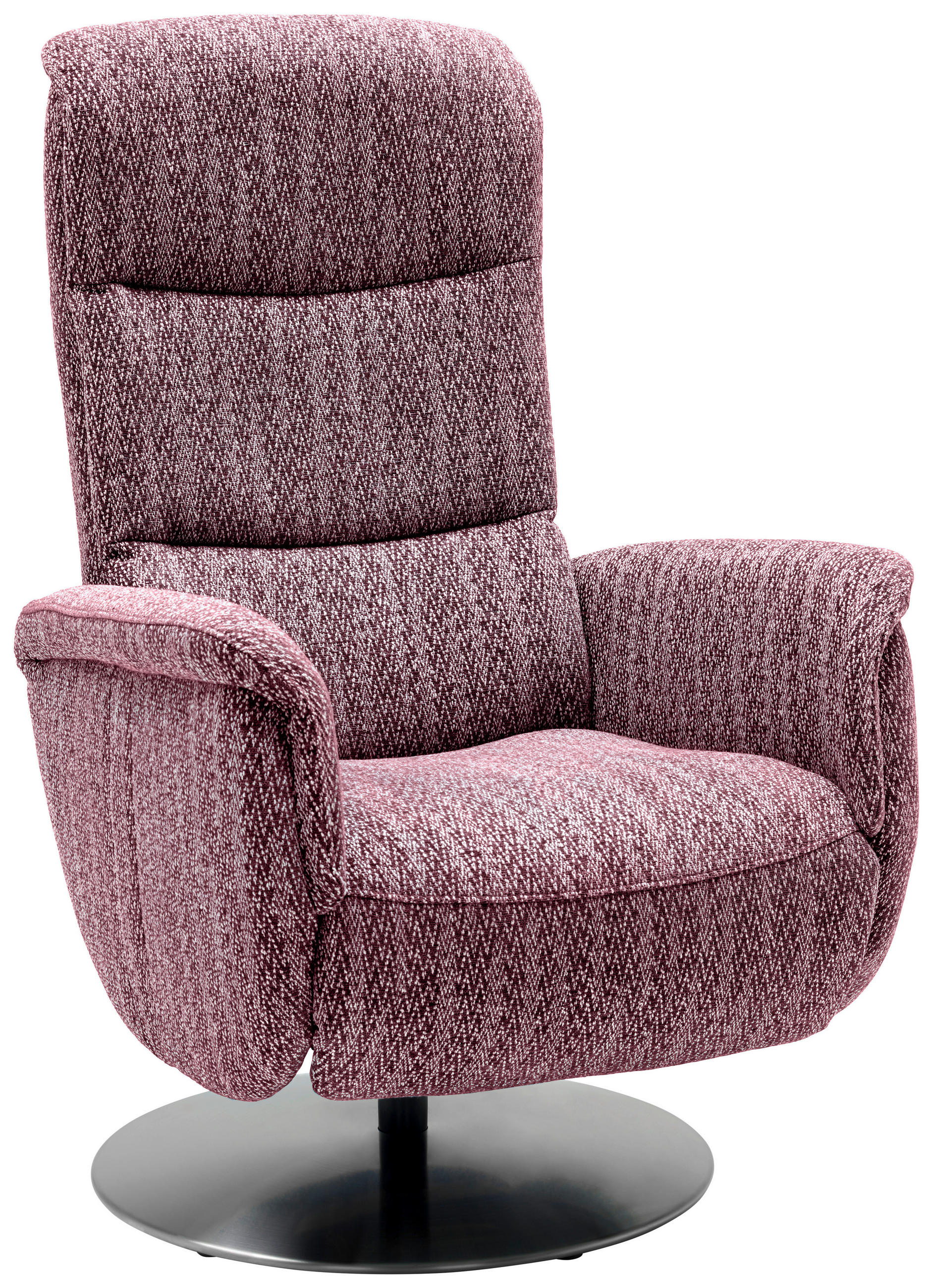 RELAXSESSEL Flachgewebe Relaxfunktion, Kopfteilverstellung, Fußteilverstellung, Rücken echt    - Edelstahlfarben/Weinrot, Design, Textil/Metall (71/112/83cm) - Dieter Knoll