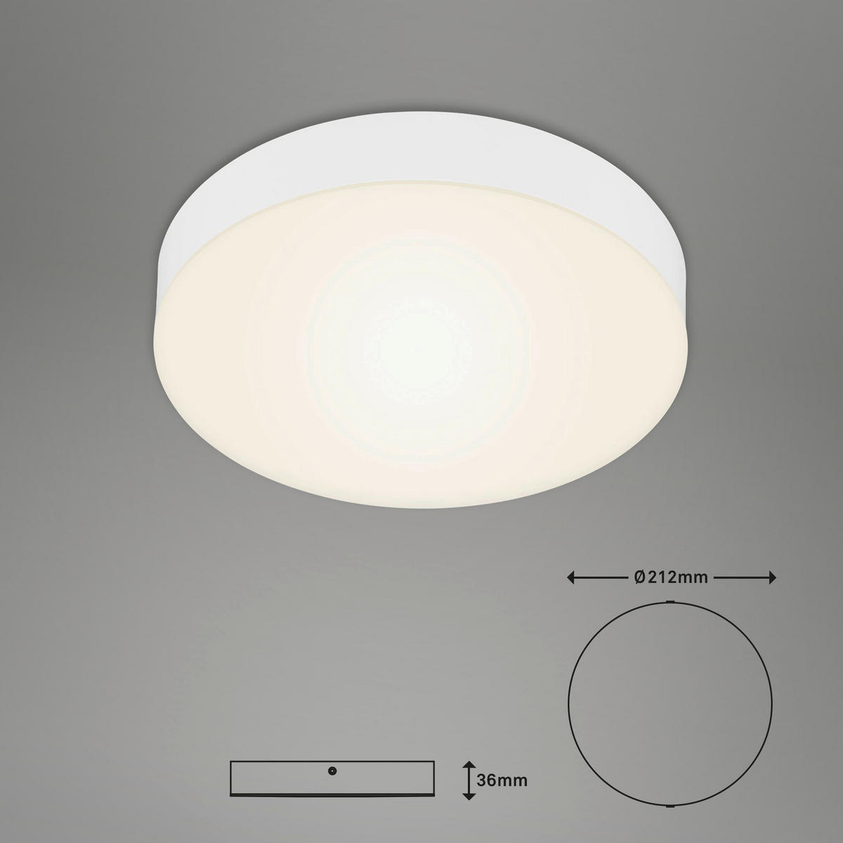 LED PLAFONJERA Flame  - bela, Osnovno, metal/plastika (21,2/3,6cm)