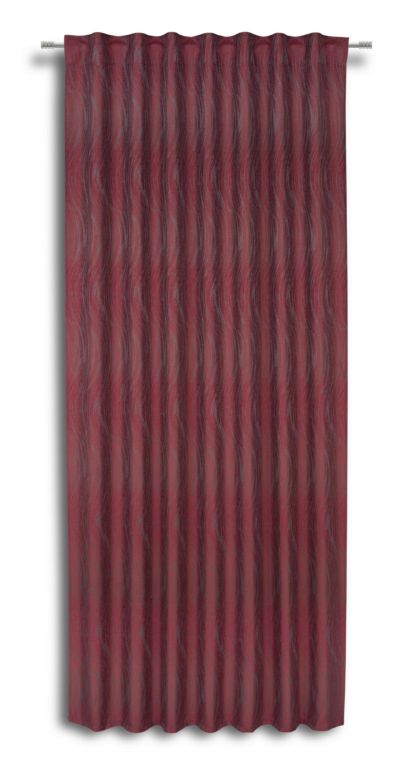Vorhang mit Band Oliva 140x245 cm Rot
