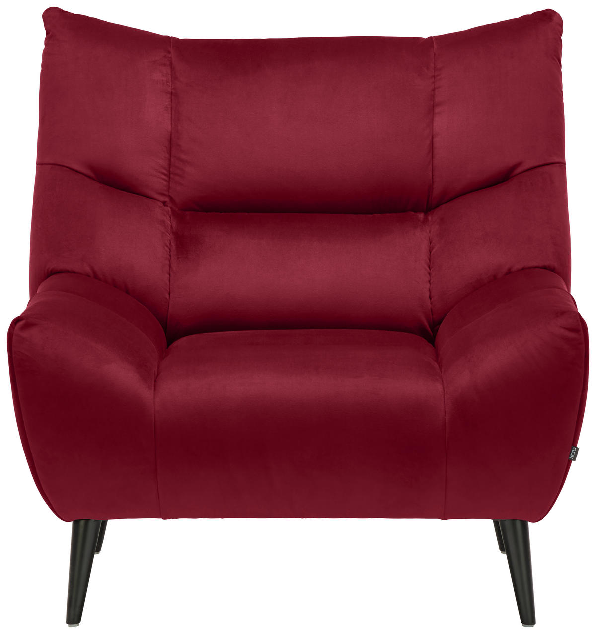 SESSEL Mikrofaser Rot    - Rot/Schwarz, Design, Textil/Metall (100/104/99cm) - Xora