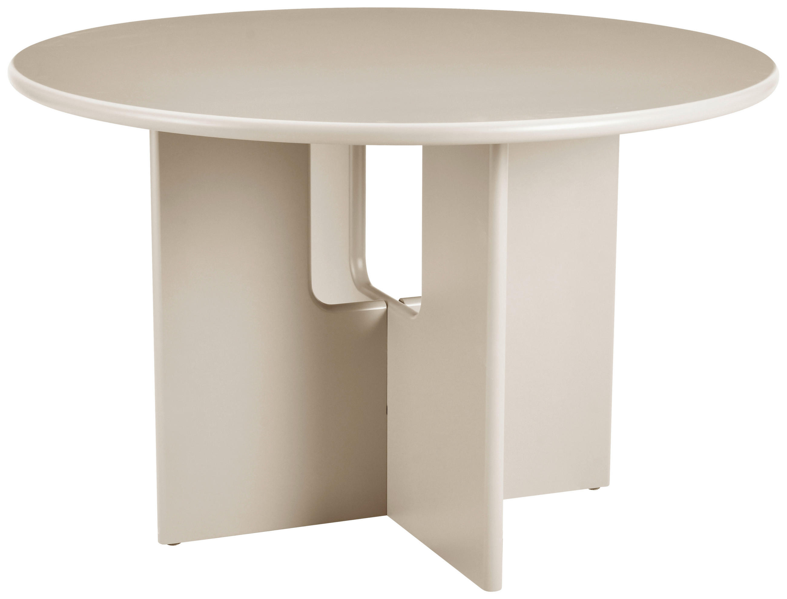 ESSTISCH 120/120/76 cm Nachbildung  Holzwerkstoff rund Greige  - Greige, Design, Holzwerkstoff (120/120/76cm) - Carryhome