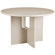ESSTISCH 120/120/76 cm Nachbildung  Holzwerkstoff rund Greige  - Greige, Design, Holzwerkstoff (120/120/76cm) - Carryhome