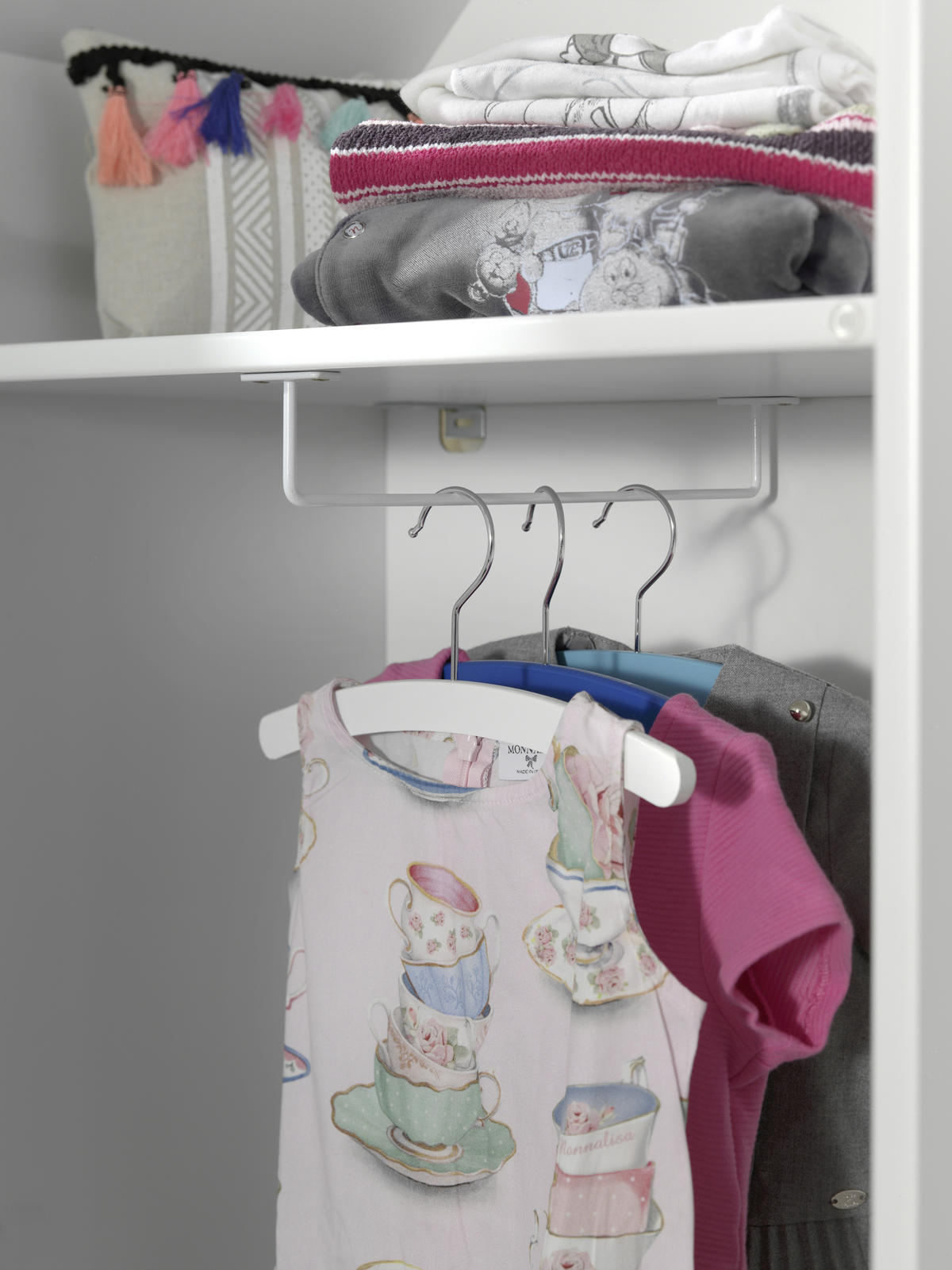  KINDERKLEIDERSCHRANK Weiß, Mintgrün  - Weiß/Mintgrün, MODERN, Holzwerkstoff (57,6/171,3/37cm) - MID.YOU