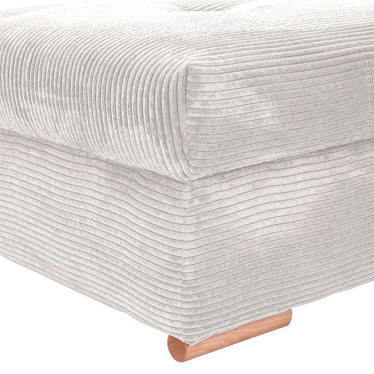 HOCKERBANK 103/45/71 cm Cord Naturfarben Holz  - Eichefarben/Naturfarben, KONVENTIONELL, Holz/Textil (103/45/71cm) - Carryhome