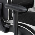 GAMINGSTUHL  in Lederlook, Mikrofaser Schwarz, Weiß  - Schwarz/Weiß, Design, Kunststoff/Textil (72/128-138/72cm) - Xora