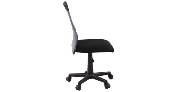 DREHSTUHL Netzbespannung Grau, Schwarz - Schwarz/Grau, MODERN, Kunststoff/Textil (47/85-97/55cm) - Carryhome