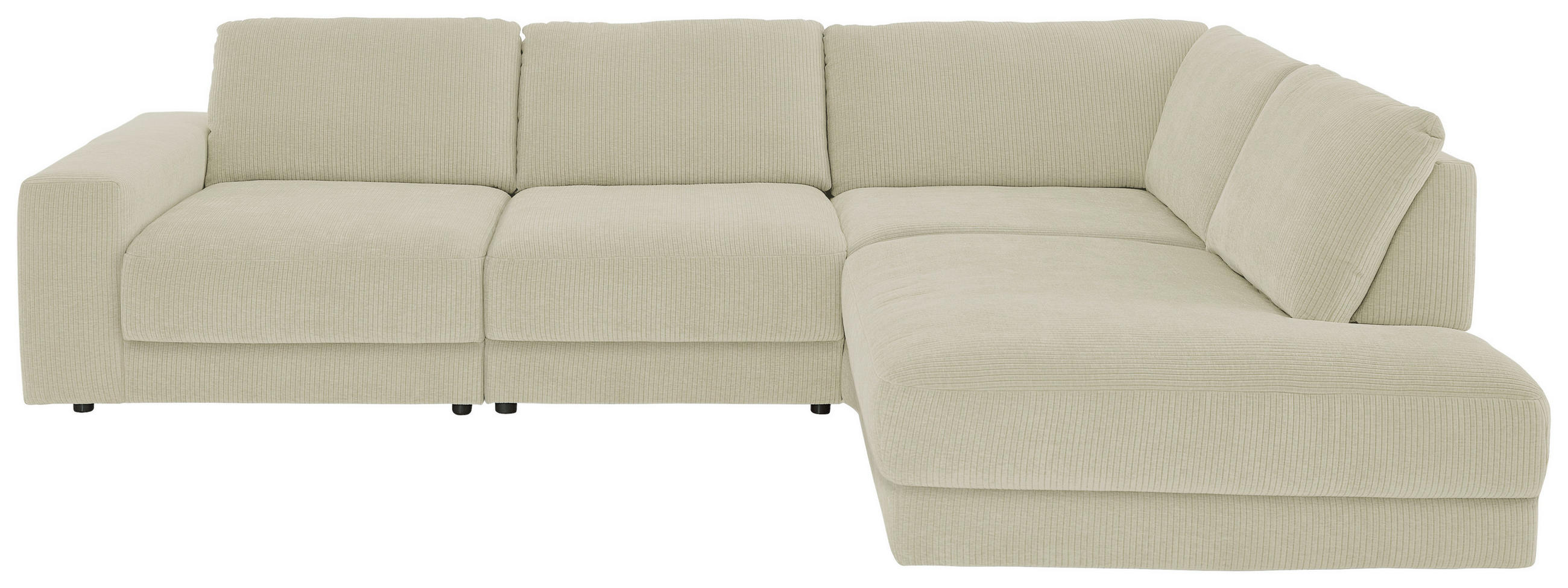ECKSOFA in Chenille, Jacquard Sandfarben  - Sandfarben/Schwarz, Design, Kunststoff/Textil (316/242cm) - Niels Andersson