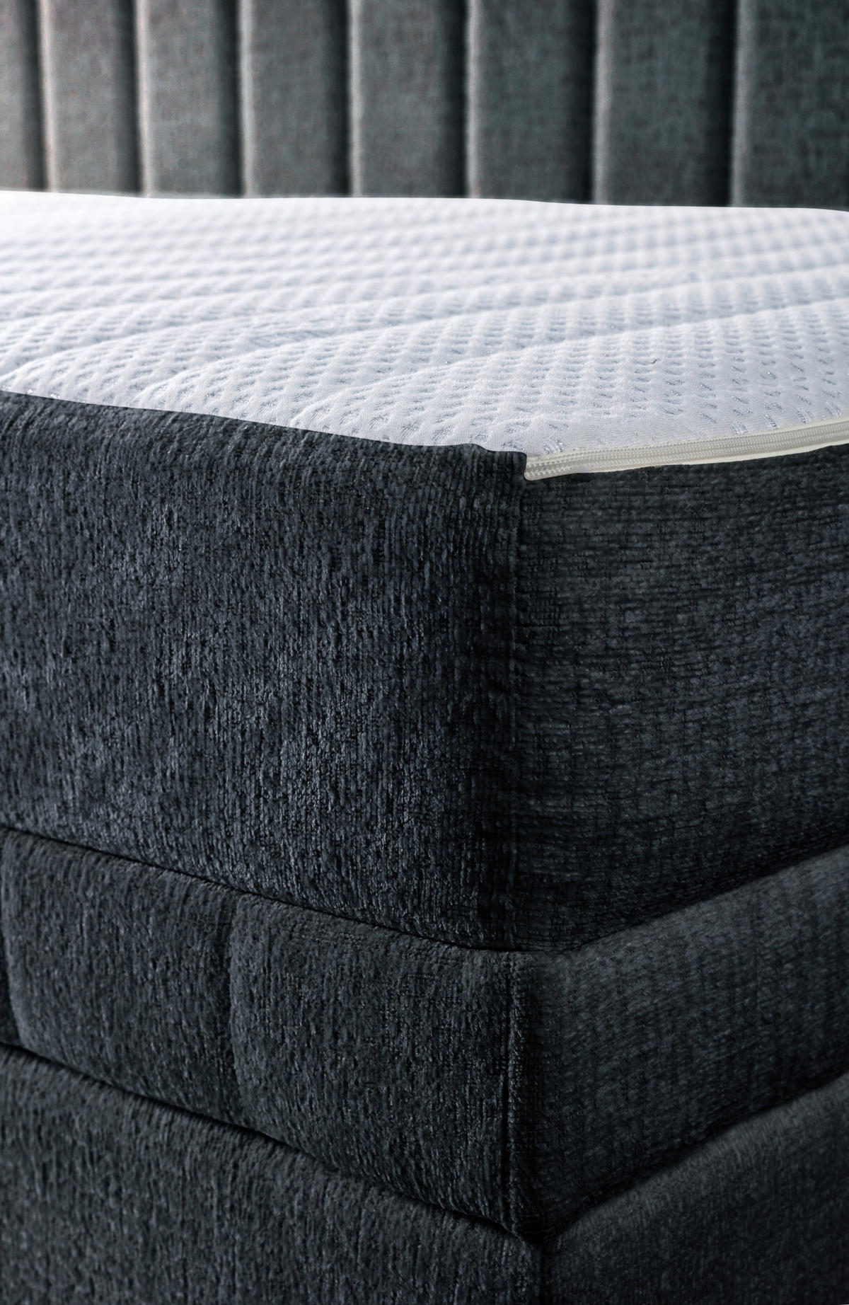 SCHLAFSOFA in Struktur Schwarz  - Schwarz, Design, Holz/Holzwerkstoff (212/83/99cm) - MID.YOU
