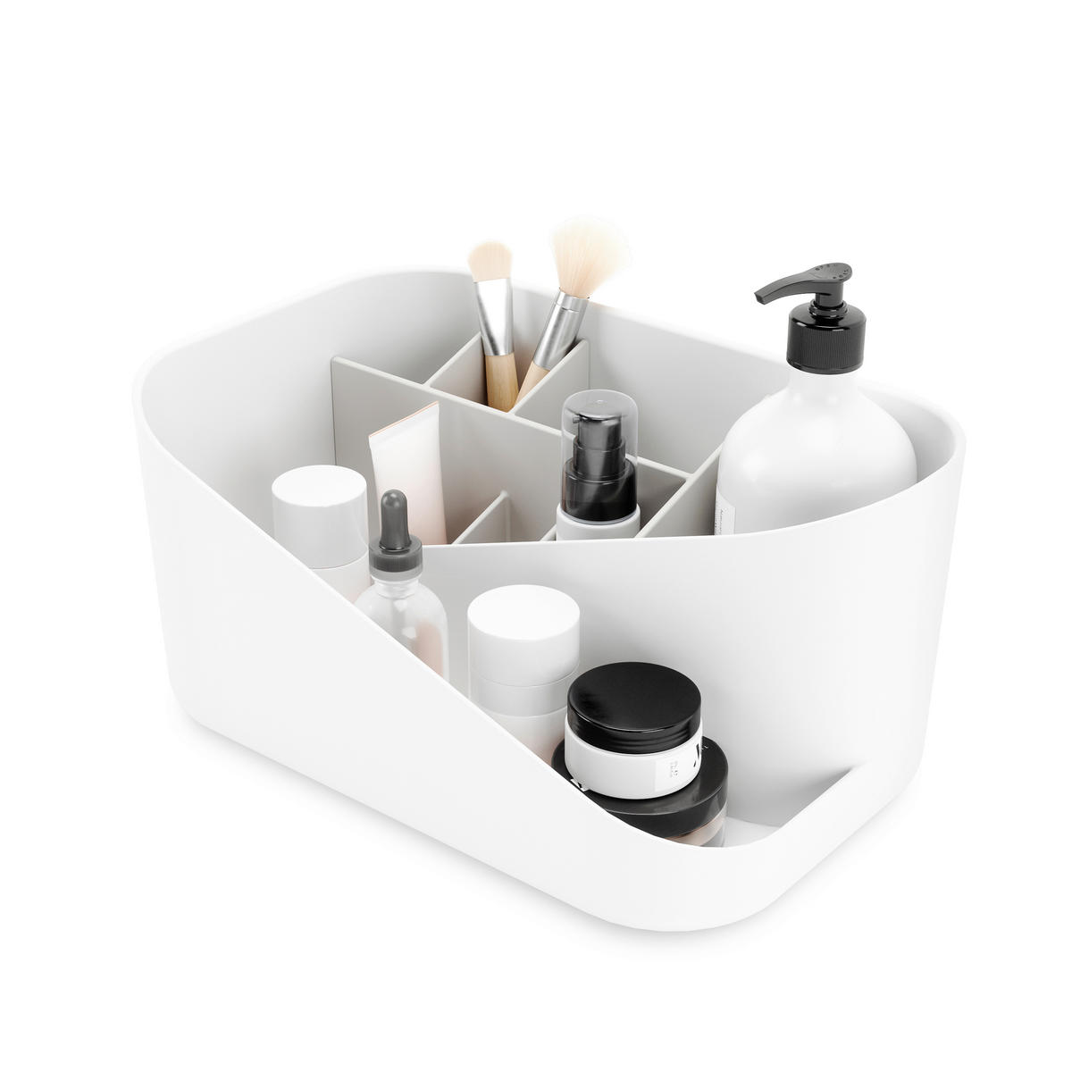 KOSMETIK-ORGANIZER  - Weiß/Grau, Design, Kunststoff (27/17/13cm) - Umbra