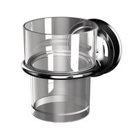 ZAHNPUTZBECHER Metall, Kunststoff  - Chromfarben/Transparent, Basics, Kunststoff/Metall (8/12,7/9,5cm) - Sadena