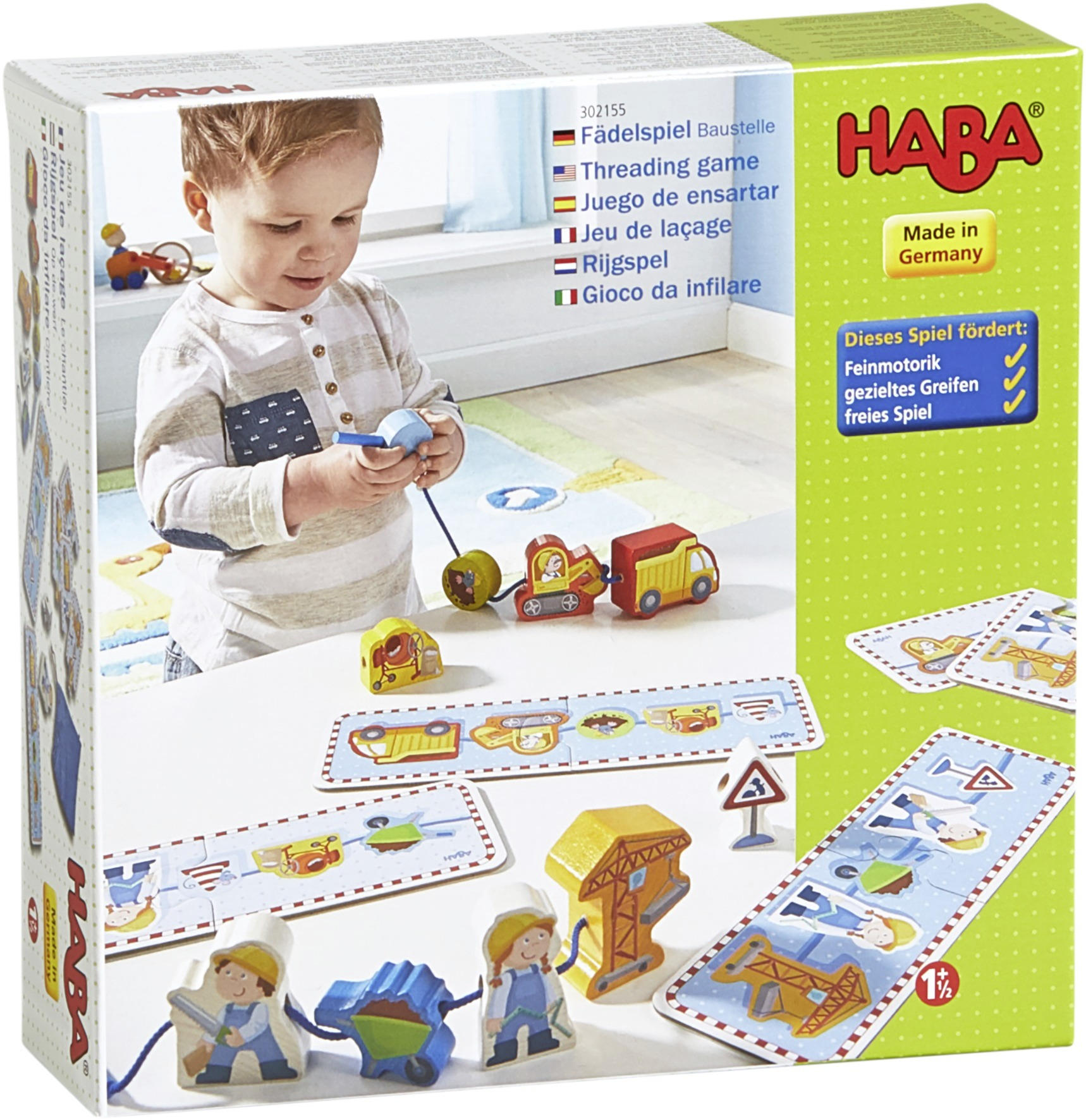 FÄDELSPIEL Baustelle - Multicolor, Basics, Holz/Textil (20cm) - Haba