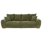BIGSOFA  in Cord Olivgrün  - Eichefarben/Olivgrün, KONVENTIONELL, Holz/Textil (270/72/109cm) - Carryhome