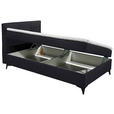 BOXBETT 120/200 cm  in Schwarz  - Schwarz, Basics, Holzwerkstoff/Textil (120/200cm) - Xora
