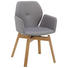 ARMLEHNSTUHL in Grau, Eichefarben - Eichefarben/Grau, Design, Holz/Textil (52/88/54cm) - Lomoco ARMLEHNSTUHL in Grau, Eichefarben - Eichefarben/Grau, Design, Holz/Textil (52/88/54cm) - Lomoco