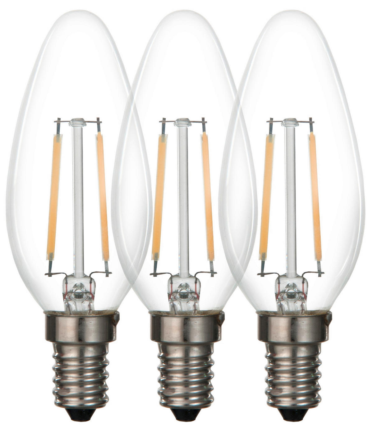 3-AS LED IZZÓ SZETT   4 W E14  - áttetsző, Basics, Üveg/fém (3,5/9,7cm) - Boxxx