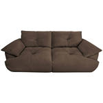 BIGSOFA Webstoff Dunkelbraun  - Dunkelbraun/Schwarz, KONVENTIONELL, Kunststoff/Textil (243/90,5/130cm) - Ambia Home