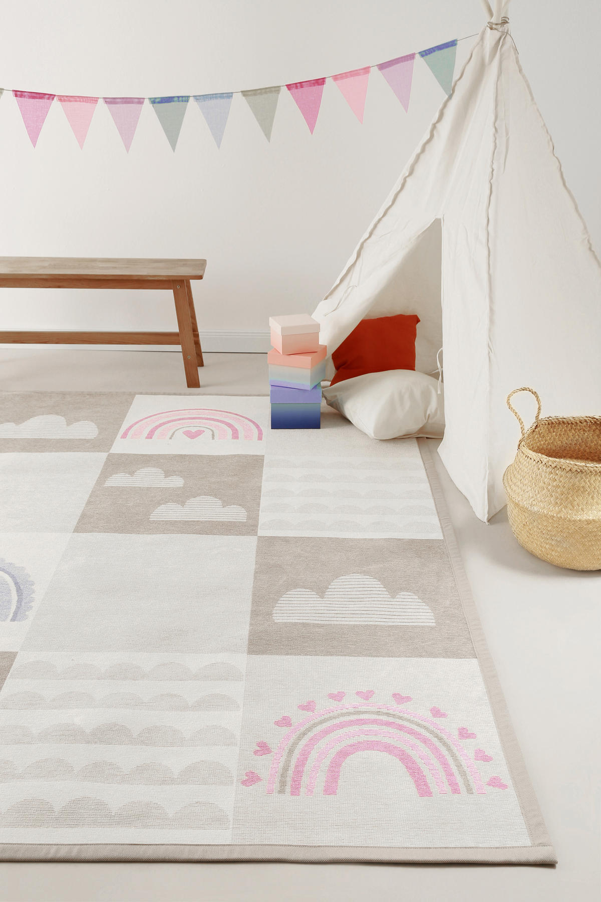 KINDERTEPPICH 160/230 cm Lovely Rainbow  - Beige, Trend, Textil (160/230cm) - Esprit