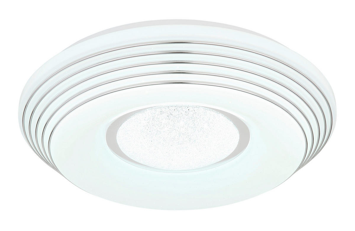 LED-DECKENLEUCHTE 24 W  39/8,3 cm    - Klar/Chromfarben, Design, Kunststoff/Metall (39/8,3cm) - Globo