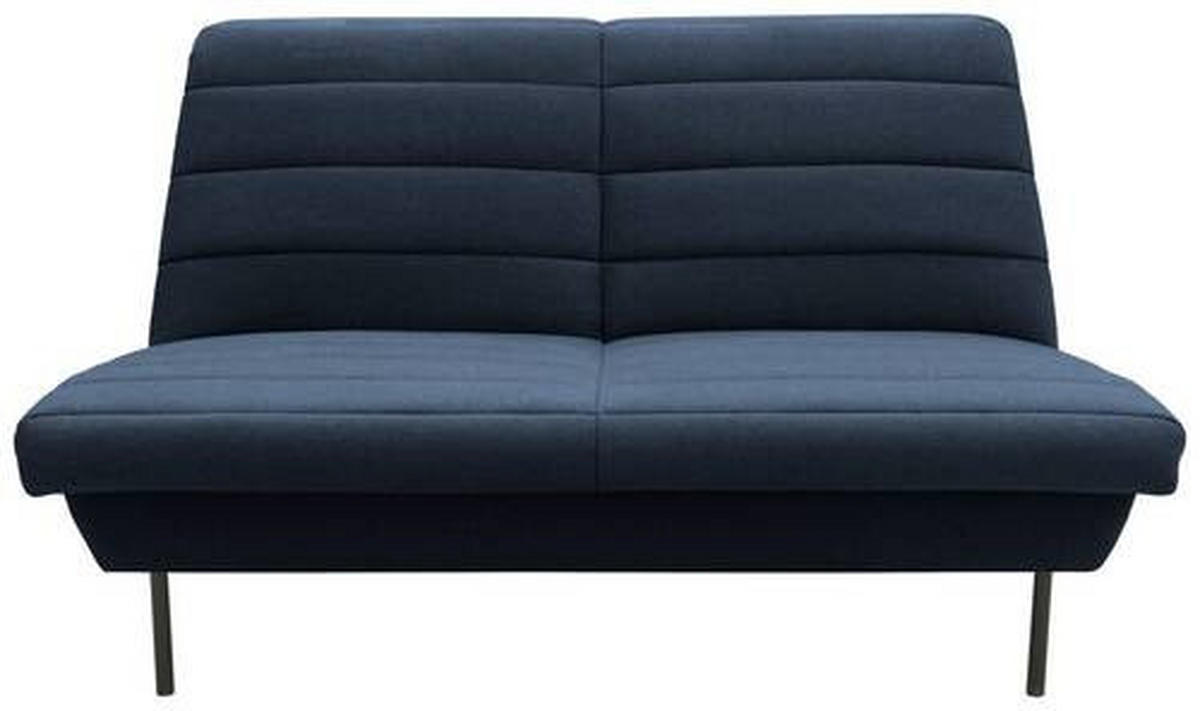 2-SITZER-SOFA in Blau  - Blau/Schwarz, Design, Textil/Metall (145/92/103cm) - LOOKS by W.Joop