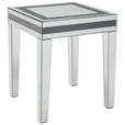 BEISTELLTISCH 50/50/60 cm Schwarz, Silberfarben quadratisch  - Silberfarben/Schwarz, LIFESTYLE, Glas/Holzwerkstoff (50/50/60cm) - Xora