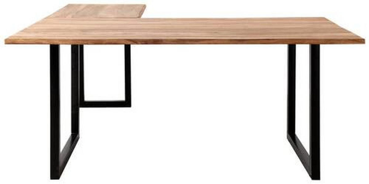PISAĆI STOL KUTNI  crna, boje Sheeshama  drvo  - crna/boje Sheeshama, Lifestyle, drvo/metal (180/180/77cm) - MID.YOU