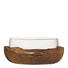 DEKOSCHALE - Klar/Teakfarben, LIFESTYLE, Glas/Holz (28/11/28cm) - Leonardo DEKOSCHALE - Klar/Teakfarben, LIFESTYLE, Glas/Holz (28/11/28cm) - Leonardo