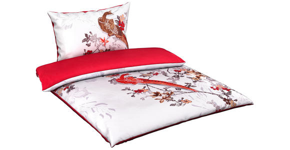 BETTWÄSCHE 140/200 cm - Rot/Weiß, KONVENTIONELL, Textil (140/200cm) - Esposa